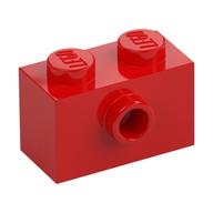 Brick Special 1 × 2 with 1 Center Stud on 1 Side, Bottom Stud Holder Rot