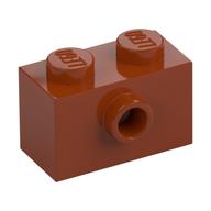 Brick Special 1 × 2 with 1 Center Stud on 1 Side, Bottom Stud Holder Dunkelorange