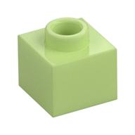 Platte 1 × 1 × 2/3 mit offen Noppe Gelbgrün