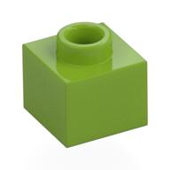 Platte 1 × 1 × 2/3 mit offen Noppe Limette