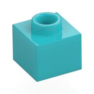 Plate 1 × 1 × 2/3 with Open Stud Medium Azure