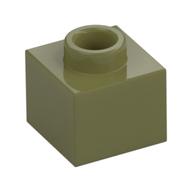 Plate 1 × 1 × 2/3 with Open Stud Olive Green