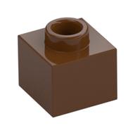 Plate 1 × 1 × 2/3 with Open Stud Reddish Brown
