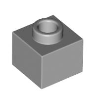 Plate 1 × 1 × 2/3 with Open Stud Light Bluish Gray
