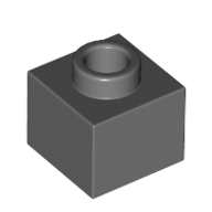 Platte 1 × 1 × 2/3 mit offen Noppe Dunkelblaugrau