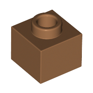 Plate 1 × 1 × 2/3 with Open Stud Medium Nougat
