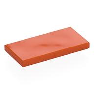 Tile 2 × 4 with Groove Reddish Orange