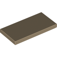 Tile 2 × 4 with Groove Dark Tan