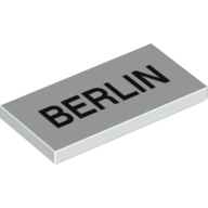 Tile 2 × 4 with 'BERLIN' Print White