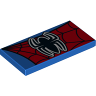 Tile 2 × 4 with Spider-Man logo Print Blau