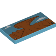 Tile 2 × 4 with Grand Canyon Print Medium Azure