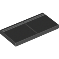 Tile 2 × 4 with Car Door print Black