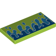 Tile 2 × 4 with Water Splashes/Drops print Limette