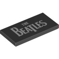 Tile 2 × 4 with 'THE BEATLES' print Black