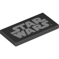 Tile 2 × 4 with Star Wars print Schwarz