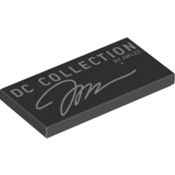 Tile 2 × 4 with 'DC COLLECTION BY JIM LEE' and Signature Print Schwarz