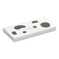 Tile 2 × 4 with Black Dalmatian Spots print White