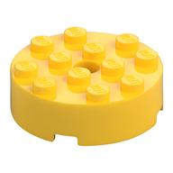 Brick Round 4 × 4 Centre Hole Yellow