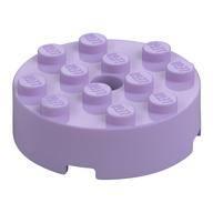 Brick Round 4 × 4 Centre Hole Lavender