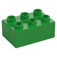 Duplo Stein 2 × 3 Hellgrün