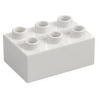 Duplo Brick 2 × 3 White