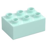 Duplo Brick 2 × 3 Light Aqua