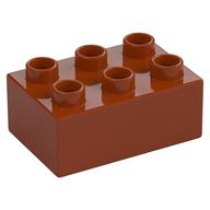 Duplo Stein 2 × 3 Dunkelorange