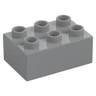 Duplo Stein 2 × 3 Hellblaugrau
