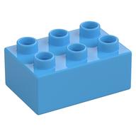 Duplo Brick 2 × 3 Medium Blue