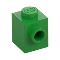 Brick Special 1 × 1 with Stud on 1 Side Bright Green
