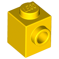 Stein speziell 1 × 1 mit Noppe auf 1 Seite Gelb