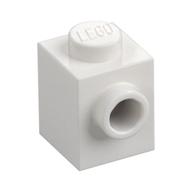 Brick Special 1 × 1 with Stud on 1 Side White