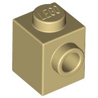 Brick Special 1 × 1 with Stud on 1 Side Tan