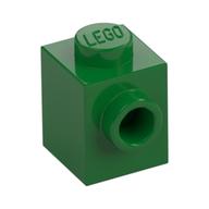 Brick Special 1 × 1 with Stud on 1 Side Green