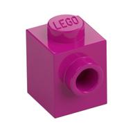 Brick Special 1 × 1 with Stud on 1 Side Magenta