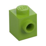 Brick Special 1 × 1 with Stud on 1 Side Lime