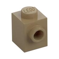 Brick Special 1 × 1 with Stud on 1 Side Dark Tan