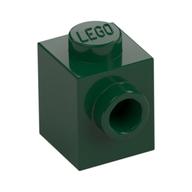 Brick Special 1 × 1 with Stud on 1 Side Dark Green