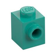 Brick Special 1 × 1 with Stud on 1 Side Dark Turquoise