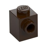Brick Special 1 × 1 with Stud on 1 Side Dark Brown
