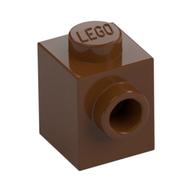 Brick Special 1 × 1 with Stud on 1 Side Reddish Brown
