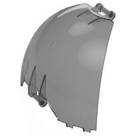 Panel Curved, Quarter, with Bars at Each End Trans-Black