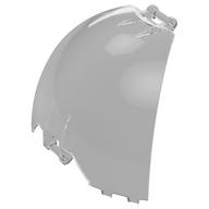 Panel Curved, Quarter, with Bars at Each End Transparent