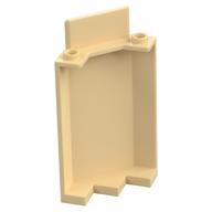 Panel 3 × 3 × 6 Corner Wall without Bottom Indentations Beige