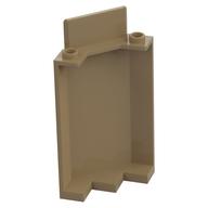 Panel 3 × 3 × 6 Corner Wall without Bottom Indentations Dunkelbeige
