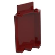 Panel 3 × 3 × 6 Corner Wall without Bottom Indentations Dark Red