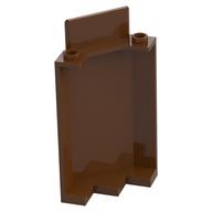 Panel 3 × 3 × 6 Corner Wall without Bottom Indentations Reddish Brown