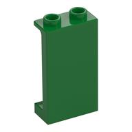 Paneel 1 × 2 × 3 [Seite Stützen / Hohlnoppen] Grün