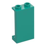 Panel 1 × 2 × 3 [Side Supports / Hollow Studs] Dark Turquoise