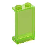 Panel 1 × 2 × 3 [Side Supports / Hollow Studs] Trans-Bright Green